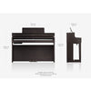 Roland HP-704 Digital Upright Piano with Stand and Bench - Dark Rosewood