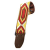 Heller Vintage Guitar Strap southwest vintage motif gold burgandy mustard