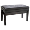 Roland Duet Piano Bench with Storage Compartment - Polished Ebony