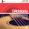 DAddario EJ17 3-Pack Phosphor Bronze Acoustic Guitar Strings Medium - Bananas At Large®