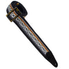 Henry Heller HPWS-06 Herringbone Woven 2 in. Guitar Strap - Black Brown and Grey