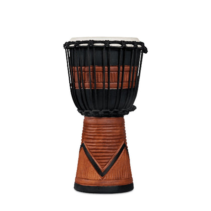 Latin Percussion LP713SB World Beat Wood Art Small Djembe - Black and Brown