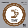 D'Addario .049 Guage Single Phosphor Bronze Wound Acoustic Guitar Strings