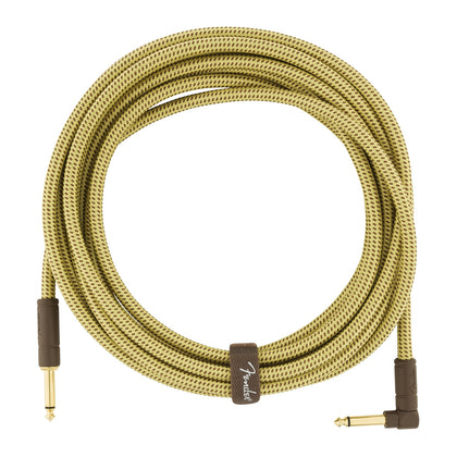 Fender Deluxe Series Straight to Angle Instrument Cable - Tweed - 18.6 ft.