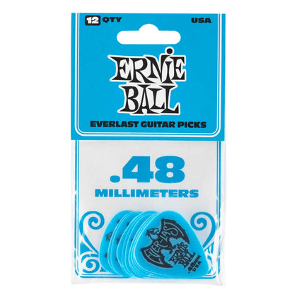 Ernie Ball - P09181 -  Blue Everlast Guitar Picks (12 pack) - Standard - Light (0.48mm)