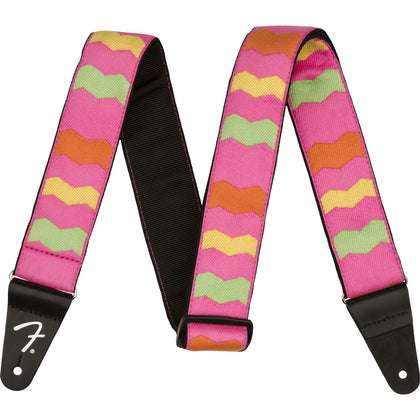 Fender MonoNeon Woven Strap, Neon Pink, 2