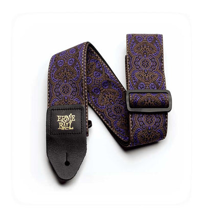 Ernie Ball P04164 Jacquard Design Polypro 2 in. Guitar Strap - Purple Paisley