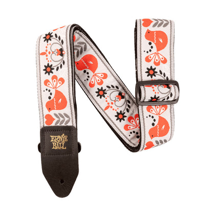 Ernie Ball P04689 Jacquard Design Polypro 2 in. Guitar Strap - Red Bird Winter