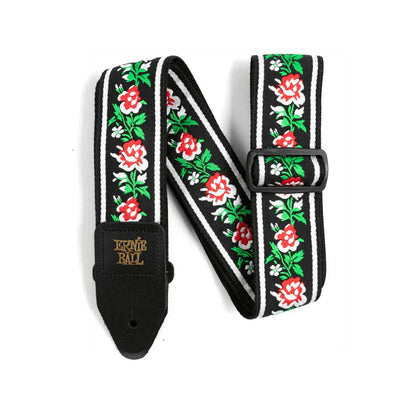 Ernie Ball P04668 Jacquard Design Polypro 2 in. Guitar Strap - Winter Rose