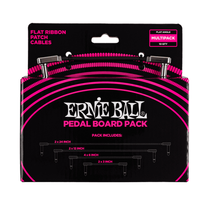 Ernie Ball Flat Ribbon Patch Cables Pedalboard Multi-Pack