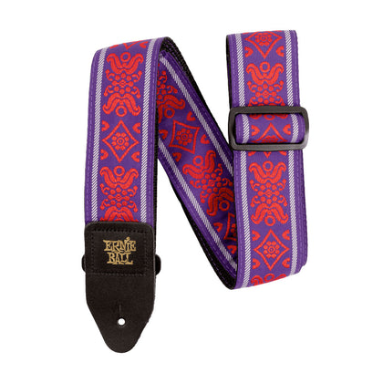 Ernie Ball P05330 Jacquard Design Polypro 2 in. Guitar Strap - Royal Flush Red