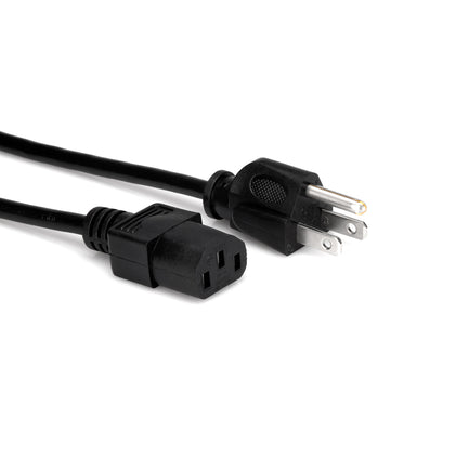 Hosa Power Cord 18 AWG, IEC C13 to NEMA 5-15P, 3ft