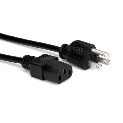 Hosa - PWC-140.5 - 6 in Power Cable - 18 AWG - NEMA 5-15P to IEC C13