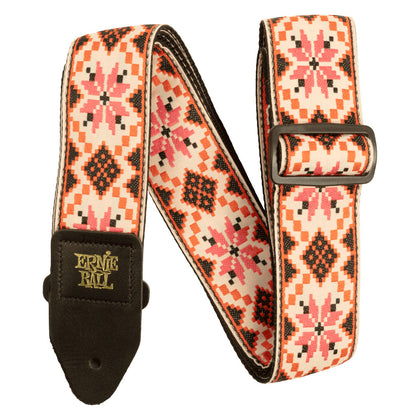 Ernie Ball P05337 Jacquard Design Polypro 2 in. Guitar Strap - Cinnamon Needlepoint