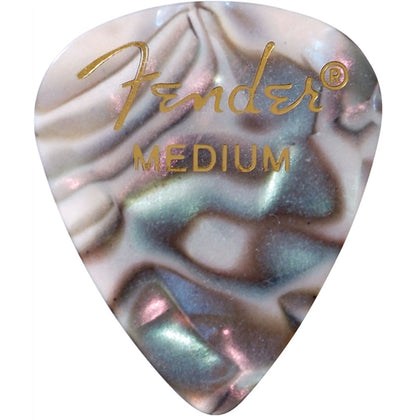 Fender - 1980351857 - Celluloid Guitar Picks (12 Pack) - 351 Shape (Medium) - Abalone