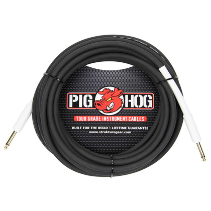 Pig Hog PH25 25 ft. 1/4 in. Straight - Straight 8mm Instrument Cable - Bananas at Large