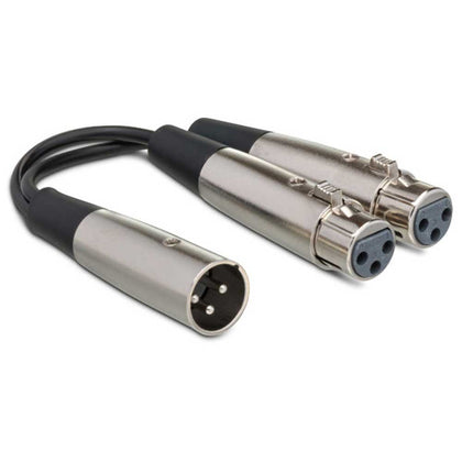 Hosa YXF-101.5 18 in. Y Cable - Dual XLR Female to Single XLR Male