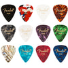 Fender Celluloid Guitar Picks (12 Pack) - 351 Shape (Thin) - Multi Colors