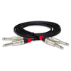 Hosa - HPP-020X2 - 20 ft Pro Stereo Interconnect Cable - Dual REAN 1/4 in TS Male to Same