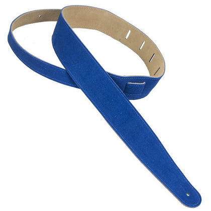 Henry Heller HBS25-BLU Suede Series 2.5 in. Guitar Strap - Capri Blue