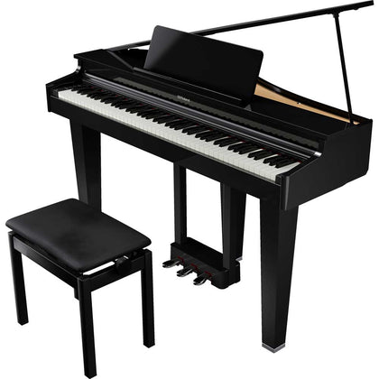 Roland GP-3-PE Compact Grand Digital Piano with Bench - Polished Ebony